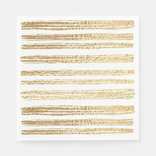 Serviette En Papier Bat mitzvah ou Bar Mitzvah Gold Stried (Devant)