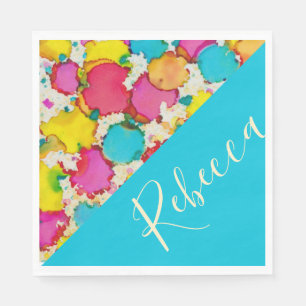 Serviette En Papier Bat ou Bar Mitzvah Napkins Confetti