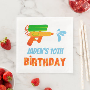Serviette En Papier Bataille de pistolet à eau Fête de piscine Enfants