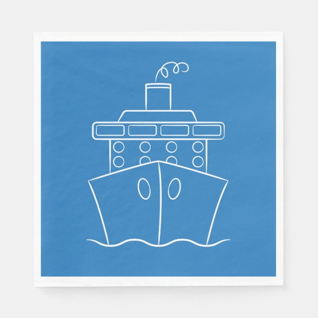 Serviette En Papier Bateau de croisière (Devant)