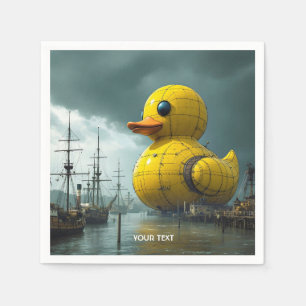 Serviette En Papier Bateau de guerre Imaginaire Cute Duck