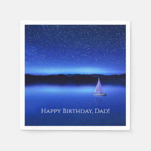 Serviette En Papier Bateau sous le ciel étoilé