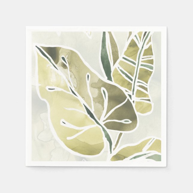 Serviette En Papier Batik Feuille (Devant)