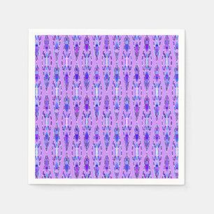 Serviette En Papier Batik Tribal - Lavande, Bleu et Violet