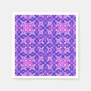 Serviette En Papier Batik tribal - nuances de pourpre