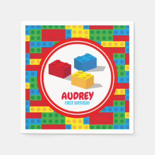 Serviette En Papier Bâtiment Bloc Construire et Jouer Anniversaire col