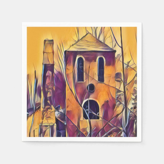 SERVIETTE EN PAPIER BÂTIMENT D'ANGLETERRE VICTORIENNE (Devant)