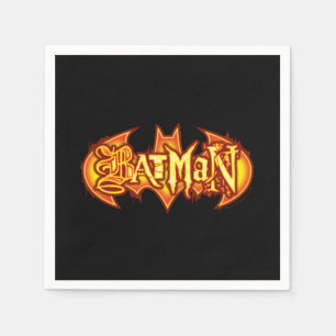 Serviette En Papier Batman   Logo saisonnier orange