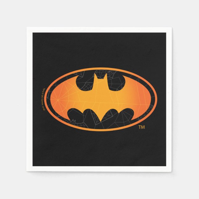 Serviette En Papier Batman | Logo Web d'Halloween (Devant)