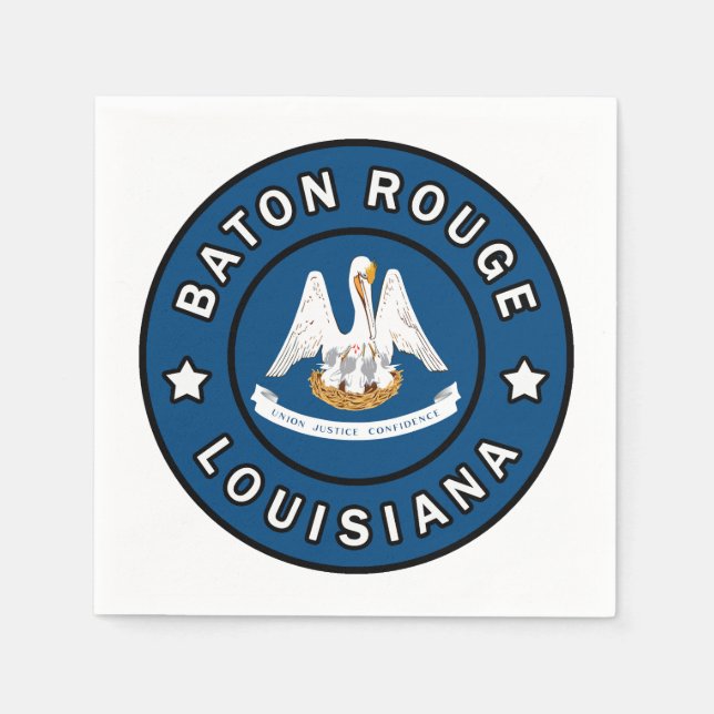 Serviette En Papier Baton Rouge Louisiane (Devant)