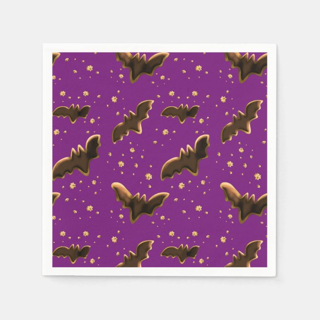 Serviette En Papier Bats et miettes à biscuits (Devant)