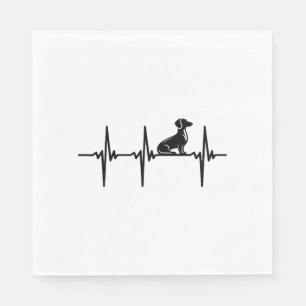 Serviette En Papier Battement de coeur pour chiens de Dachshund loyaux