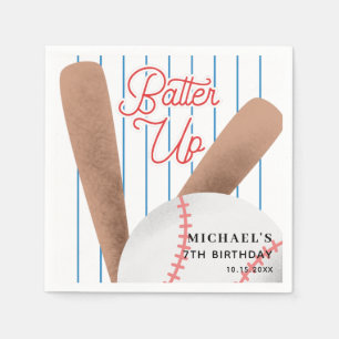 Serviette En Papier Batter Up Baseball Thème Anniversaire