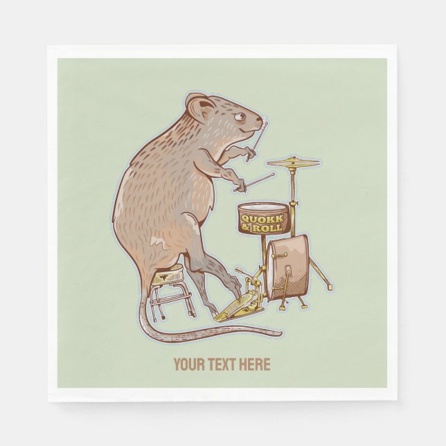 Serviette En Papier Batteur animal australien Quokka (Devant)