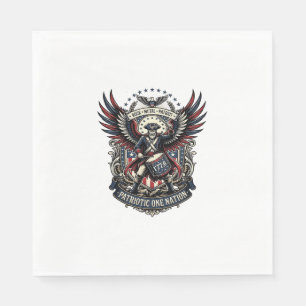 Serviette En Papier Batteur Patriotique De Musique De Liberté Rock Mét