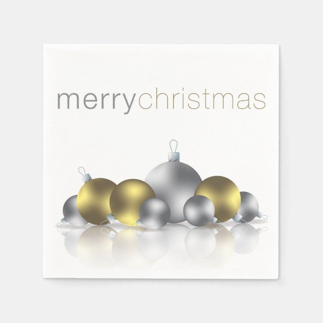 Serviette En Papier Bauble de Noël (Devant)