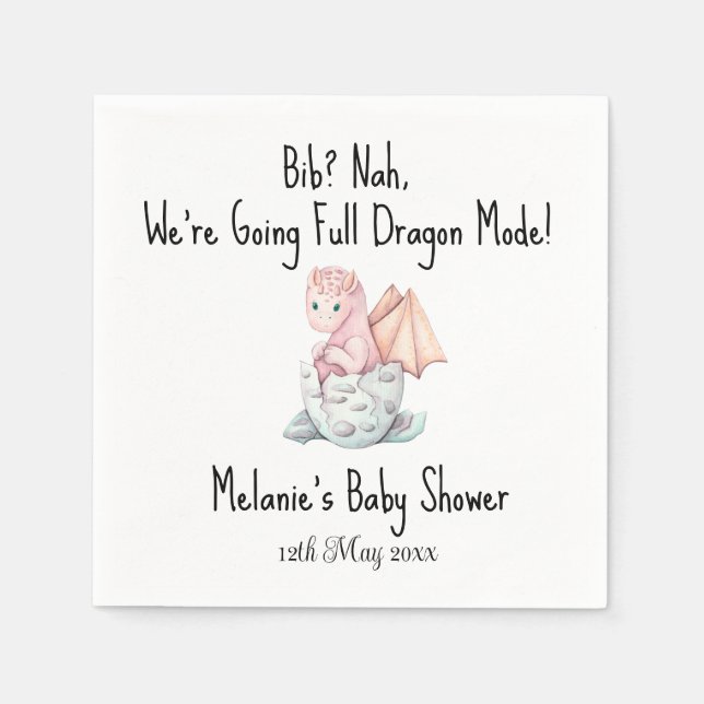 Serviette En Papier Bavoirs? Non, on va en mode dragon ! (Devant)