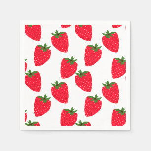 Serviette En Papier Bblister fraise, motif de fruits frais