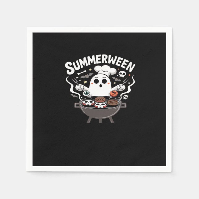 Serviette En Papier BBQ Summerween amusant (Devant)