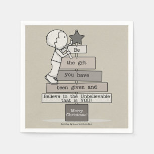 Serviette En Papier Be the Gift-Christmas Tree (Tan)