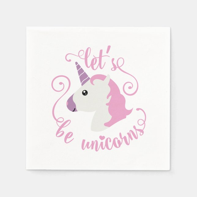 Serviette En Papier Be Unicorns (émoticônes) (Devant)