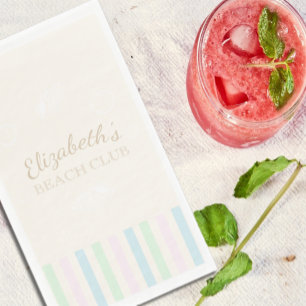 Serviette En Papier Beach Club Anniversaire Napkins