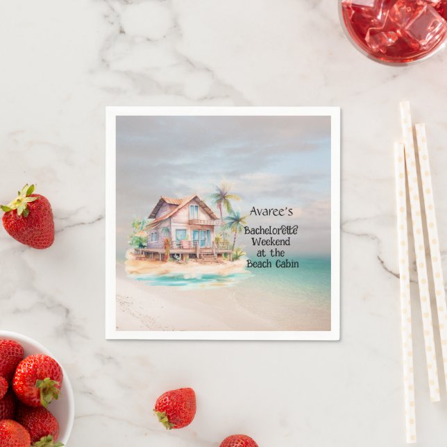 Serviette En Papier Beach House Bachelorette Party (En situation)