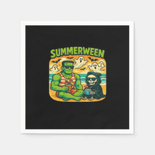Serviette En Papier Beachside Boogeymen - Classe Retro Summerween Vibe