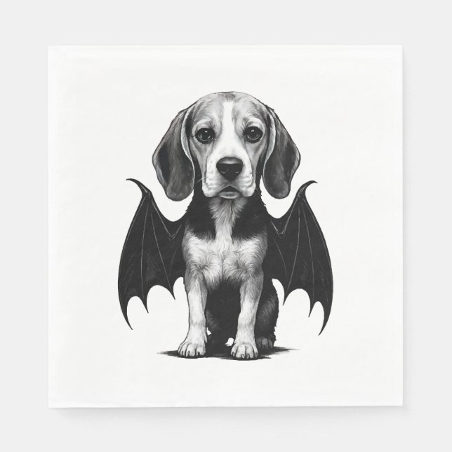 Serviette En Papier Beagle        (Devant)