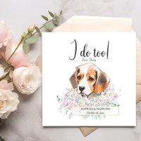 Beagle Chien Mariage Cocktail Napkins