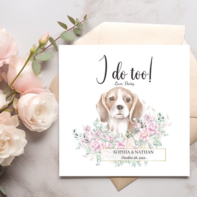 Serviette En Papier Beagle Chien Mariage Cocktail Napkins (Créateur téléchargé)