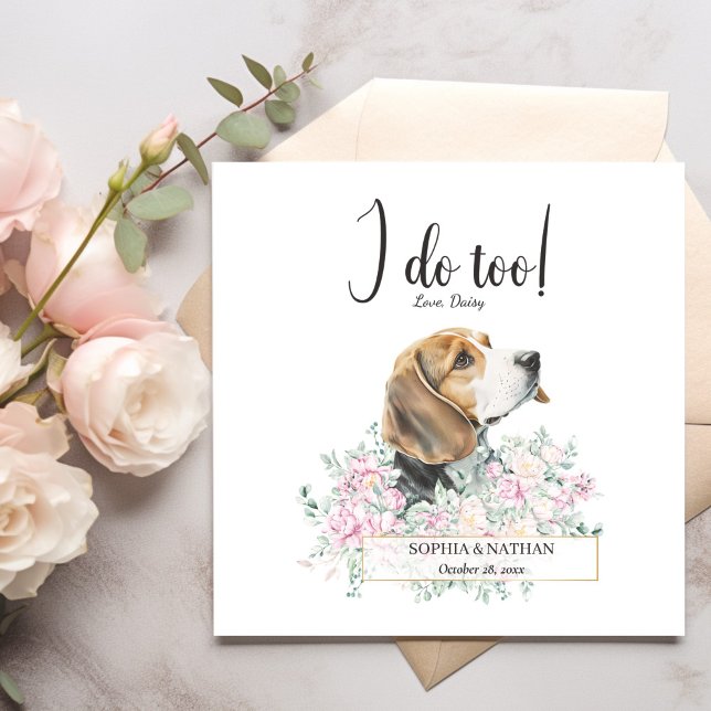 Serviette En Papier Beagle Chien Mariage Cocktail Napkins (Créateur téléchargé)