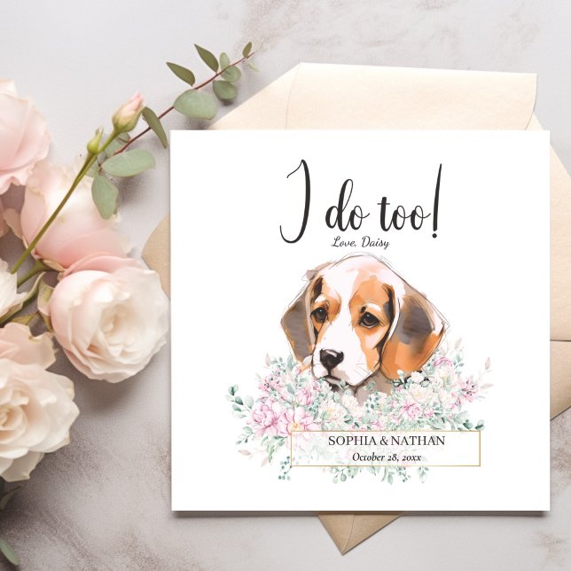 Serviette En Papier Beagle Chien Mariage Cocktail Napkins (Créateur téléchargé)