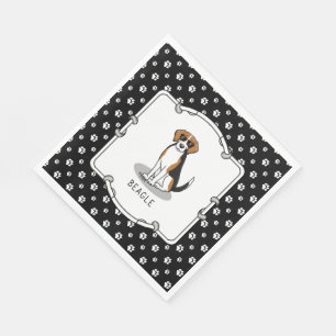 Serviette En Papier Beagle cool avec lunettes de soleil (tri couleur 3