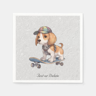 Serviette En Papier Beagle d'aquarelle