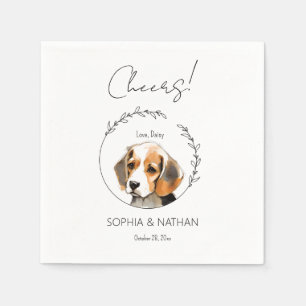 Serviette En Papier Beagle simple chien Mariage Cocktail serviettes