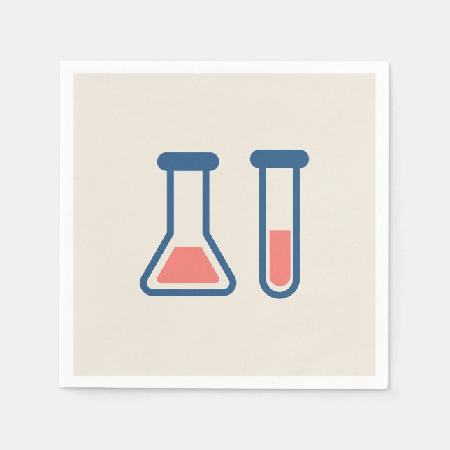 Serviette En Papier Beaker & Test Tube Science Themed (Devant)
