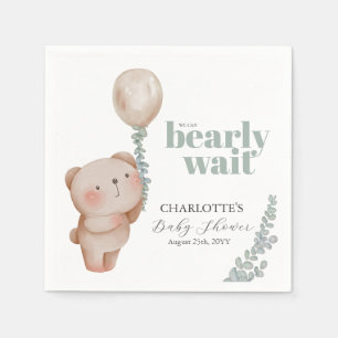 Serviette En Papier Bear Balloon Bearly Wait Douche neutre serviettes