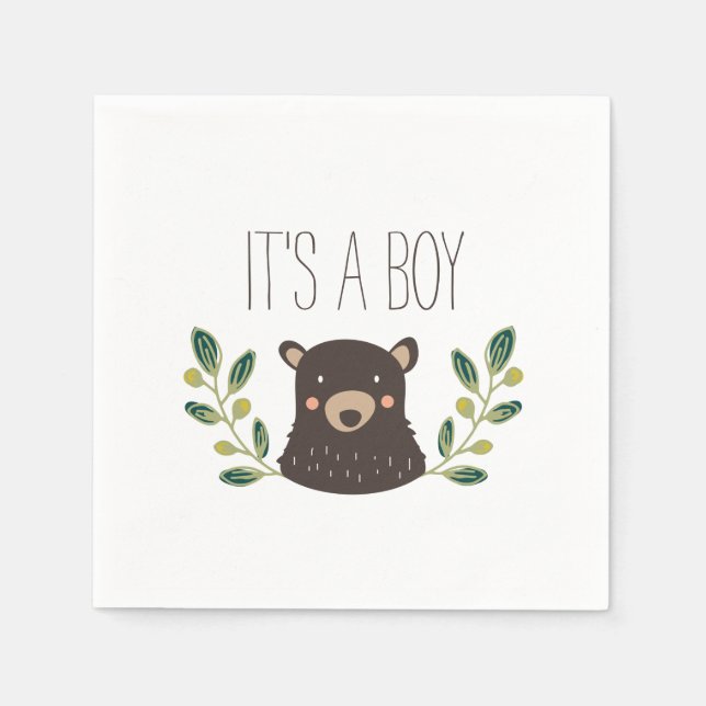 Serviette En Papier Bear Cub (Devant)