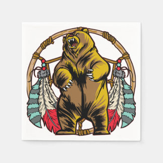 Serviette En Papier Bear Dream Catcher