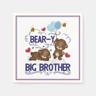 Serviette En Papier Bear y Big Brother Fils de frère