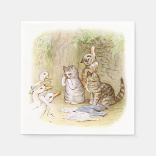 Serviette En Papier Beatrix Potter, Chatons, Canards, Personnalisé