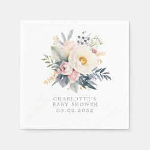 Serviette En Papier Beau Baby shower bouquet de fleurs