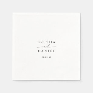 Serviette En Papier Beau Boho minimaliste Mariage moderne