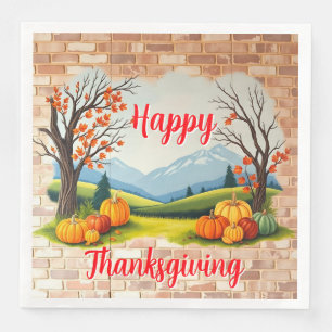 Serviette En Papier Beau Bon thanksgiving tendance automne