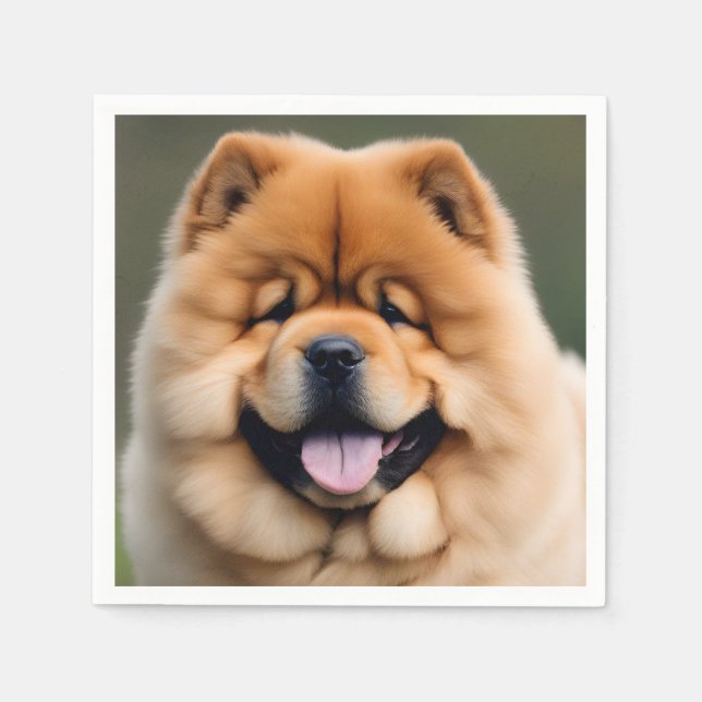 Serviette En Papier Beau Chow Chow Chow (Devant)