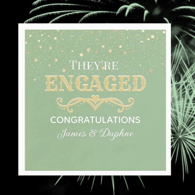 Serviette En Papier Beau fiançailles PERSONNALISÉ (Créateur téléchargé)