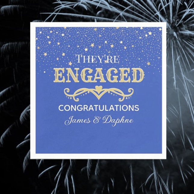 Serviette En Papier Beau fiançailles PERSONNALISÉ (Créateur téléchargé)