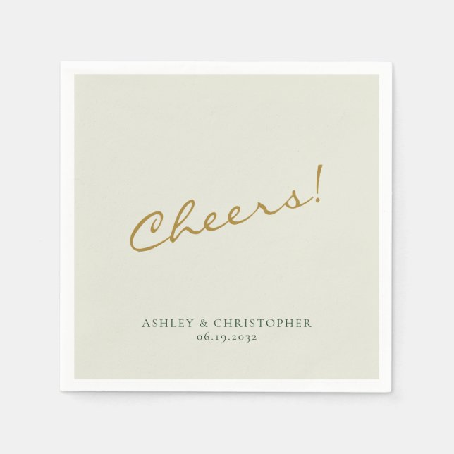 Serviette En Papier Beau Mariage d'aquarelle florale (Devant)