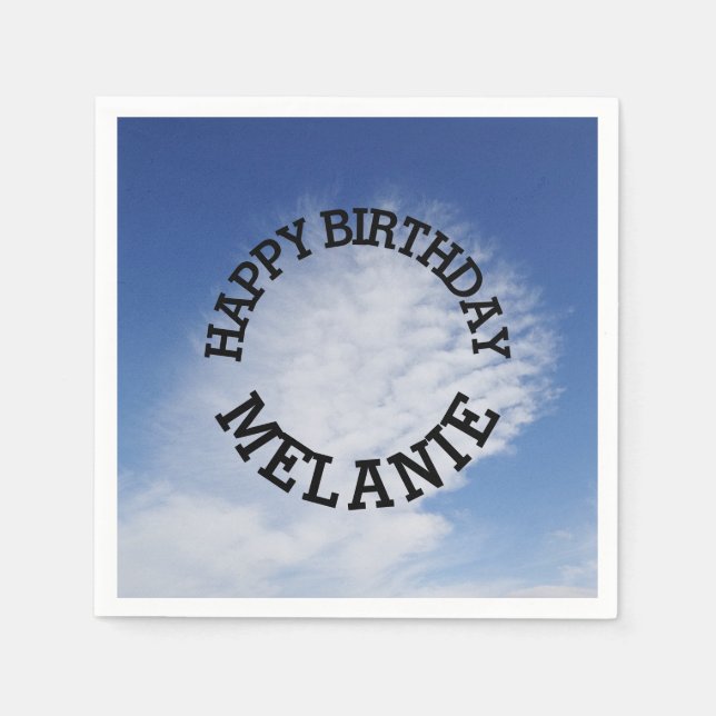 Serviette En Papier Beau nuage (Devant)